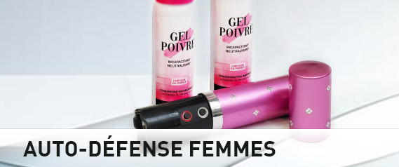 Bombe Lacrymogène de poche, pour femmes, au gaz, au gel ou au poivre,  différents formats et différentes tailles (25ml, 50ml, 75ml, 100ml, 500ml)