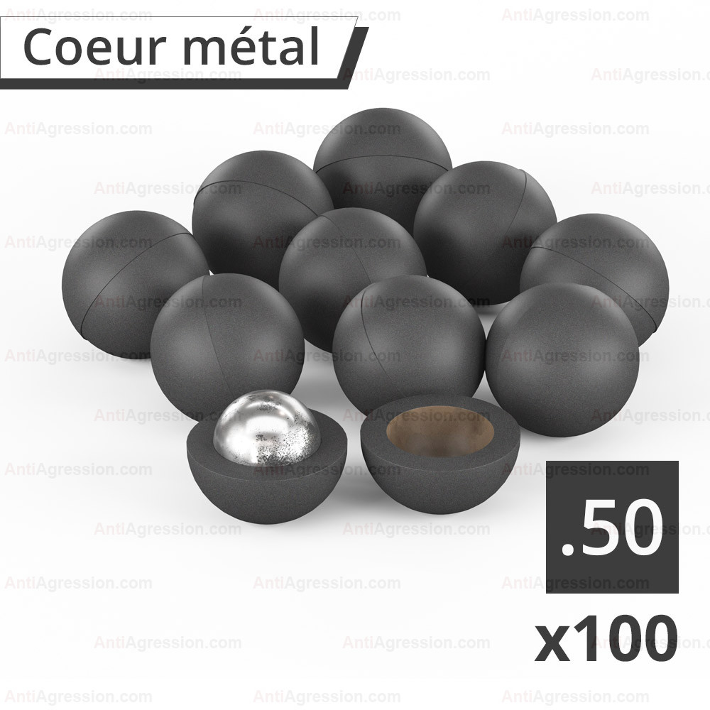 100 Balles Umarex T4E RBI 50 avec bille acier - Armurerie Centrale