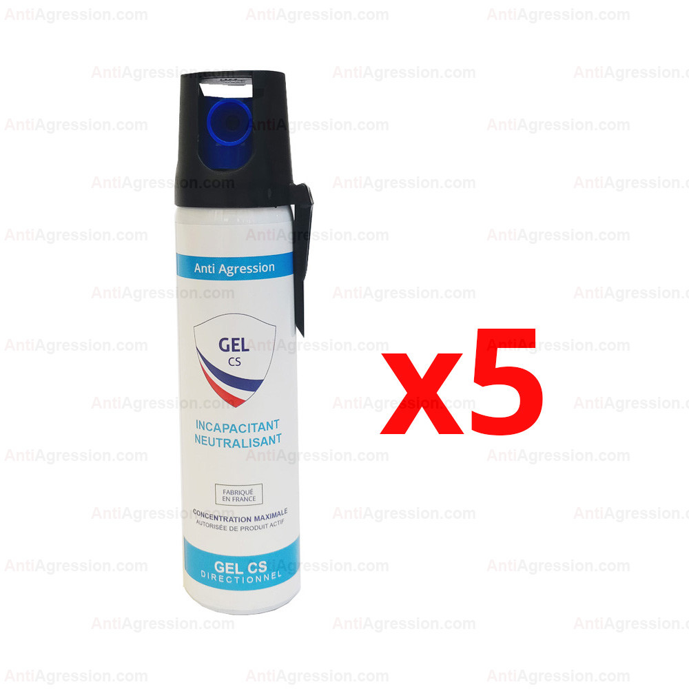Bombe lacrymogène 75 ml gel cs - Acheter lacrymo pas cher