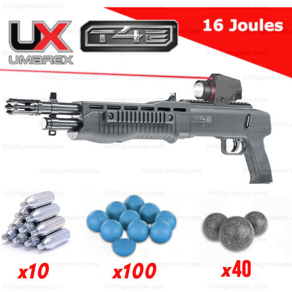Pack DEFENSE 40 JOULES Fusil à pompe T4E HDX 68 d'Umarex