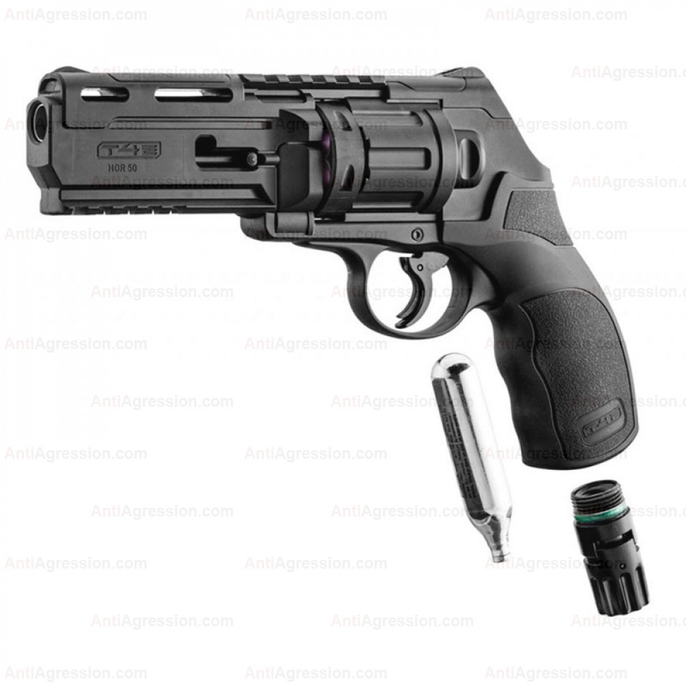 MEGA Pack Revolver de Défense Walther T4E HDR 50 Umarex CO2 11 Joules Calibre 50