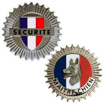 Médaille ronde - Modèle Maître-chien et Sécurité