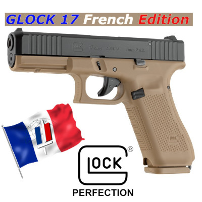 Pistolet Glock 17 Gen 5 cal. 9mm PAK Tan Edition limitée French Army
