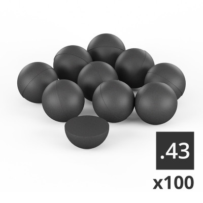 100 balles caoutchouc T4E Cal.43 (en sachet)