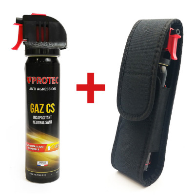 Impact GAZ 75ml VProtec + holster avec rabat et clip de ceinture en métal