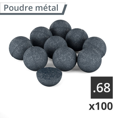 100 balles caoutchouc et métal cal.68 T4E Rubber-Steel 