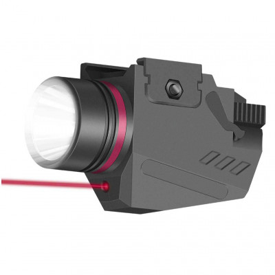 Lampe tactique avec laser pour rail de 22 mm