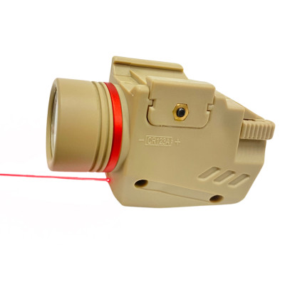 Lampe tactique laser LED 150 Lumens 2 en 1 - finition tan