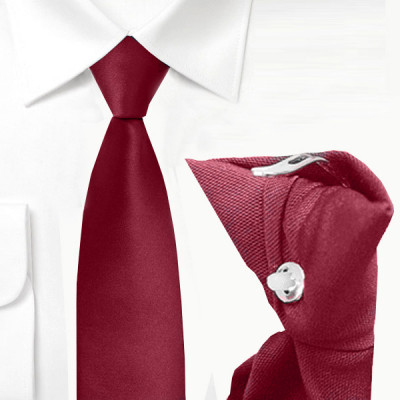 Cravate clip rouge