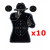 10 Cibles de tir silhouette humaine 50X70 cm