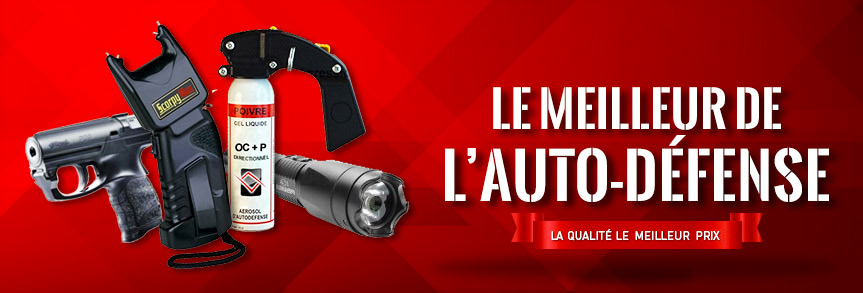 Arme de défense - taser, matraque, bombe lacrymogène, pistolet d'alarme