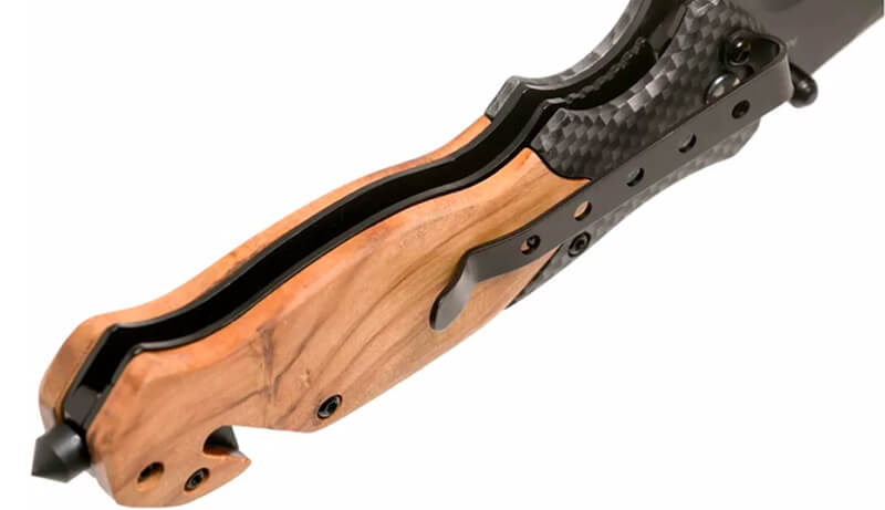 Couteau avec brise-vitre et coupe-ceinture