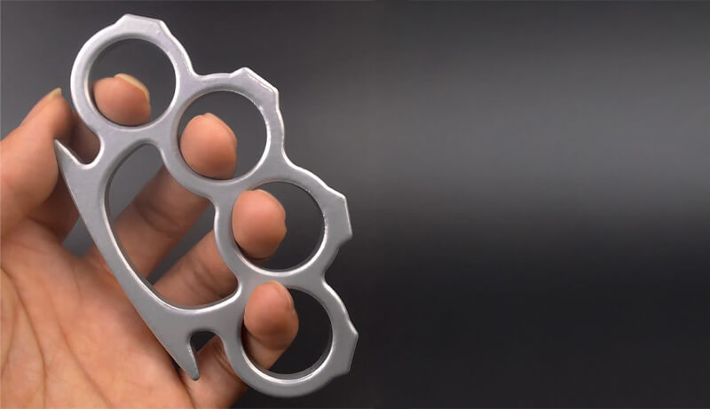 Poing américain aluminium gris