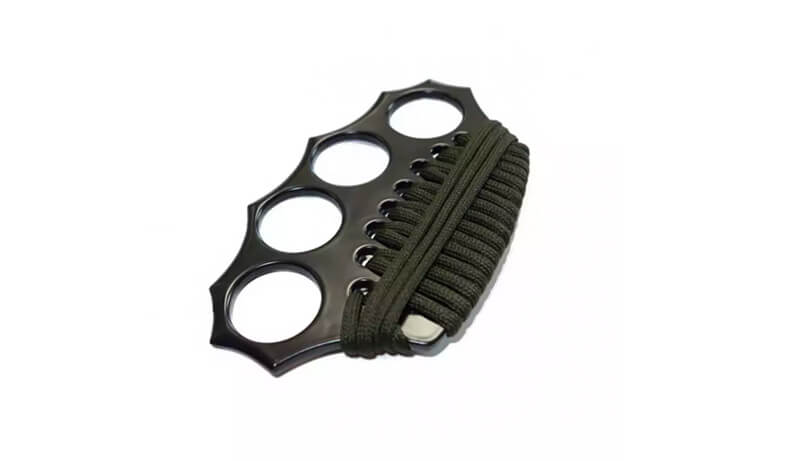 Poing américain aluminium noir détail