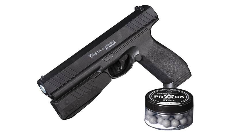 Chargeur rapide PDW50 fixé sur le pistolet