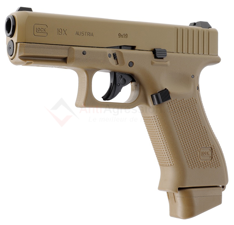 Glock 19X Airsoft COYOTE vue de face