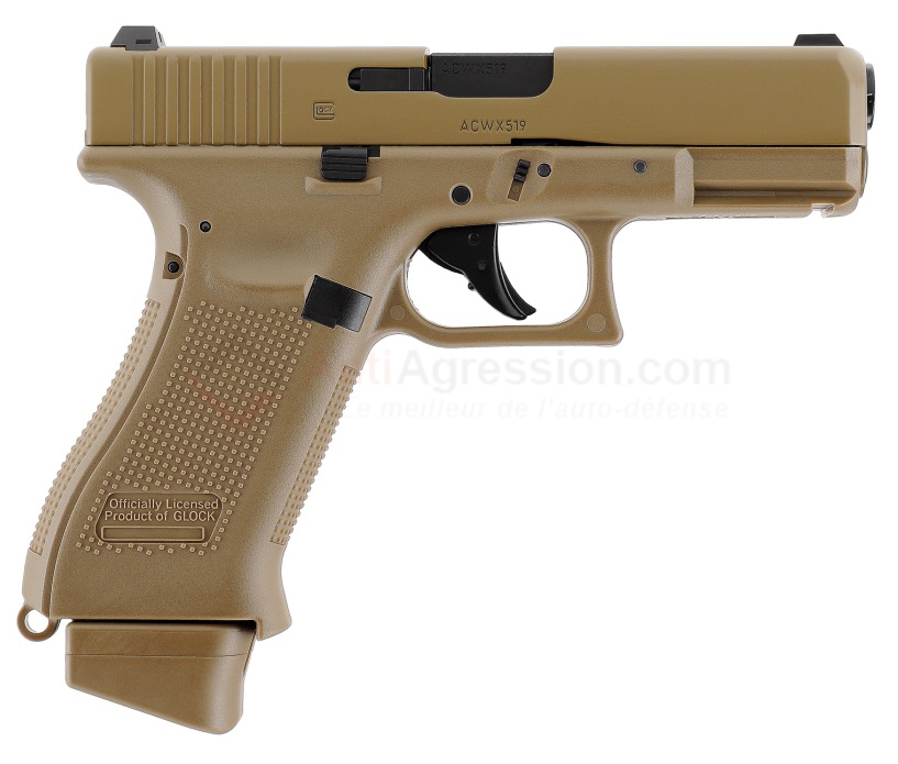 Glock 19X Airsoft COYOTE vue latérale