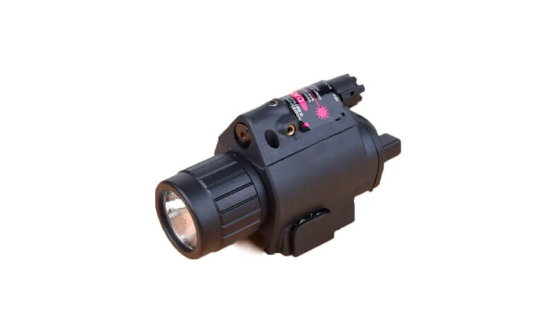 Lampe tactique M6 avec laser allumé