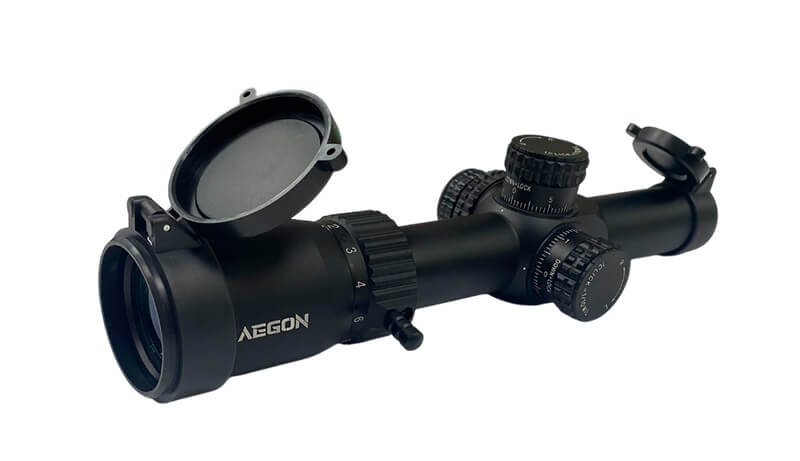 Zoom sur le réticule lumineux IR de la lunette Aegon