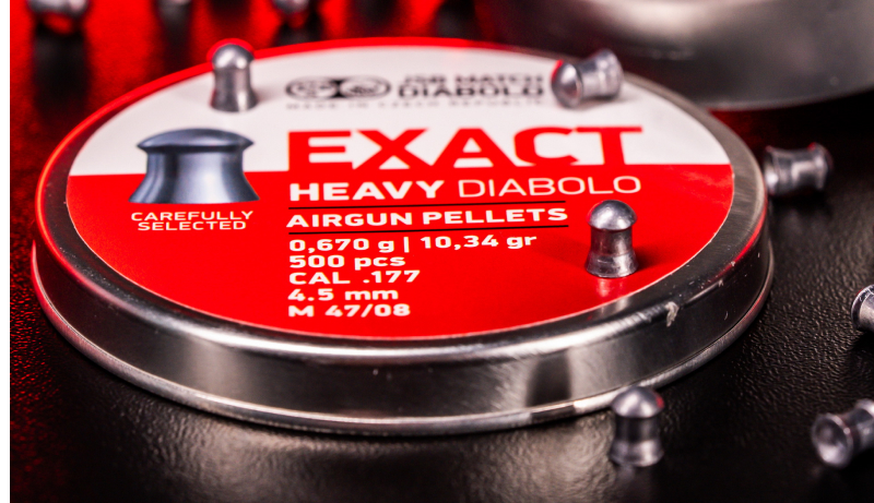 Zoom sur les plombs Exact Heavy 4.5mm